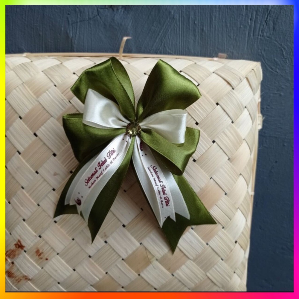 

Pita Hias Pita Hampers Pita Lebaran Parcel Idul Fitri Hijau & Hijau Cream Pita Hias Kado Lebaran Pita Hias Idul Adha