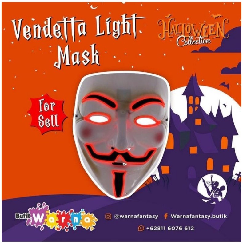 Topeng Vendetta Light/ V For Vendetta Movie