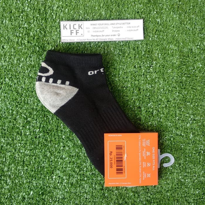 KAOS KAKI SEKOLAH ORTUSEIGHT / KAOS KAKI OLAHRAGA ORTUSEIGHT SWIFT SOCKS A  - BLACK/GREY