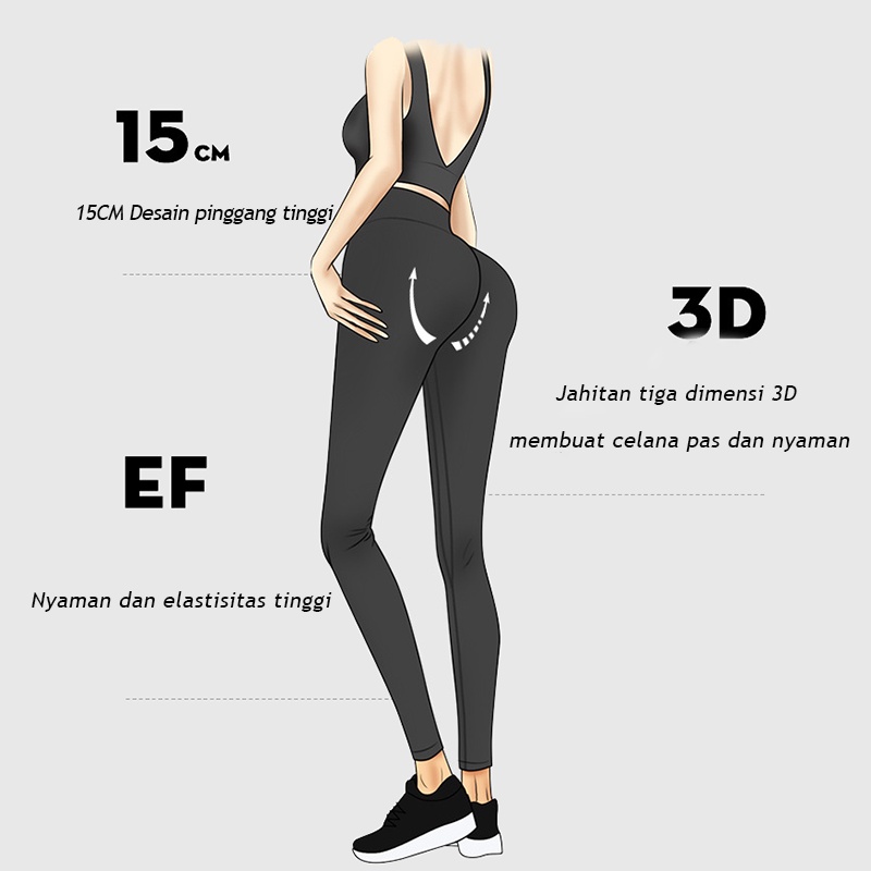 DODOYOGA Yoga Legging Celana Olahraga