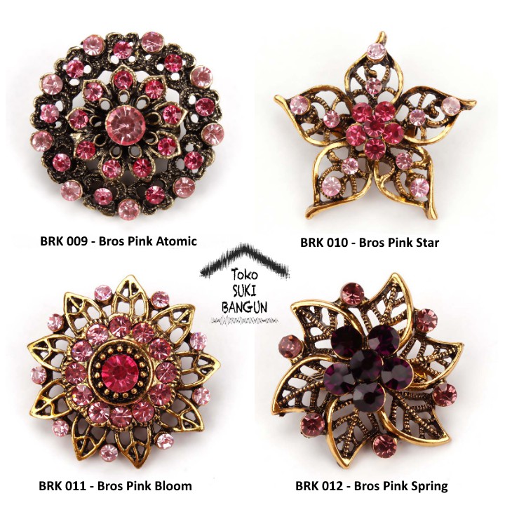 BRK 009-012 Bros Pin Mungil Bunga Wanita Fashion Flower Brooch Women