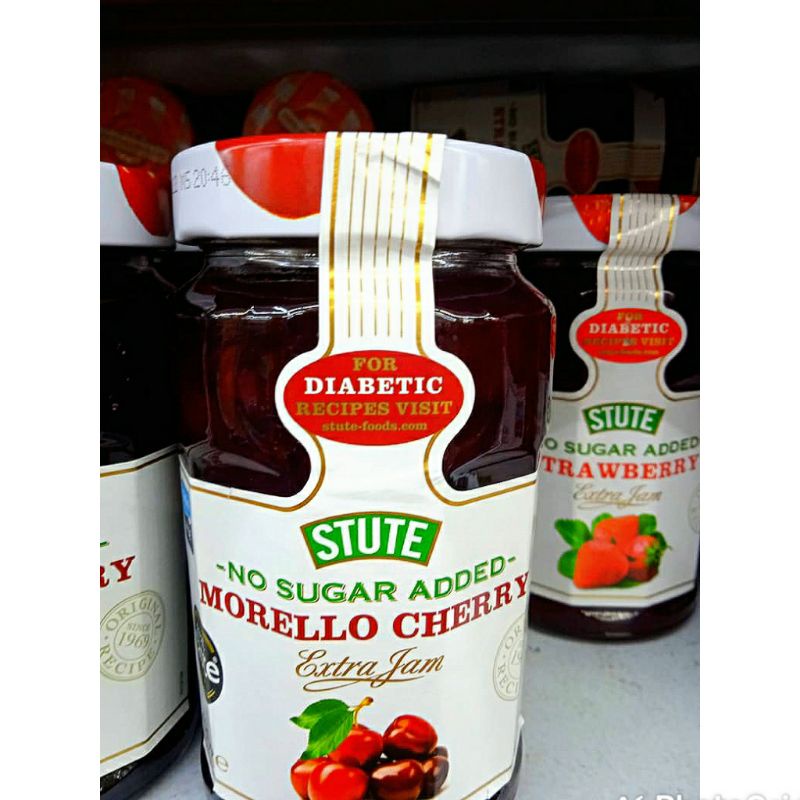 

STUTE FOODS No Sugar Added MARELLO CHERRY Jam / 430g