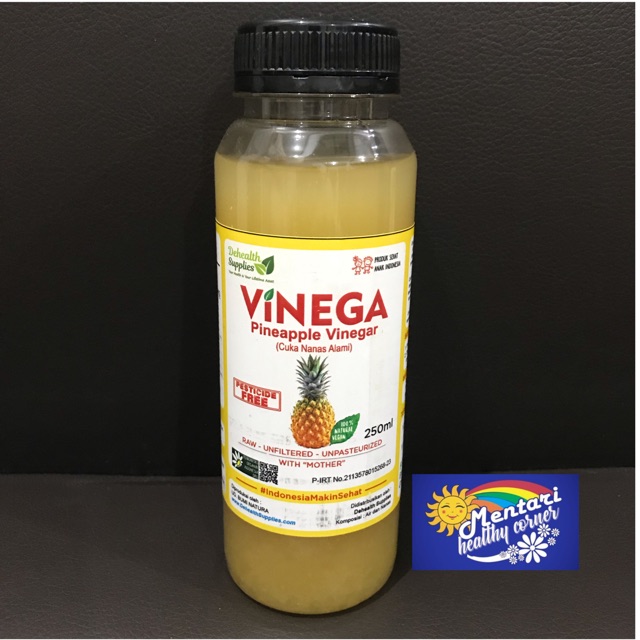 Pineapple Vinegar Vinega 250ml / Cuka Nanas 250ml Botol Plastik