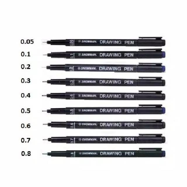 

DRAWING PEN 0.1/0,2/0,3/0.4/0.4/0.5/0.6/0.7/0.8/1.0 PCS SNOWMAN