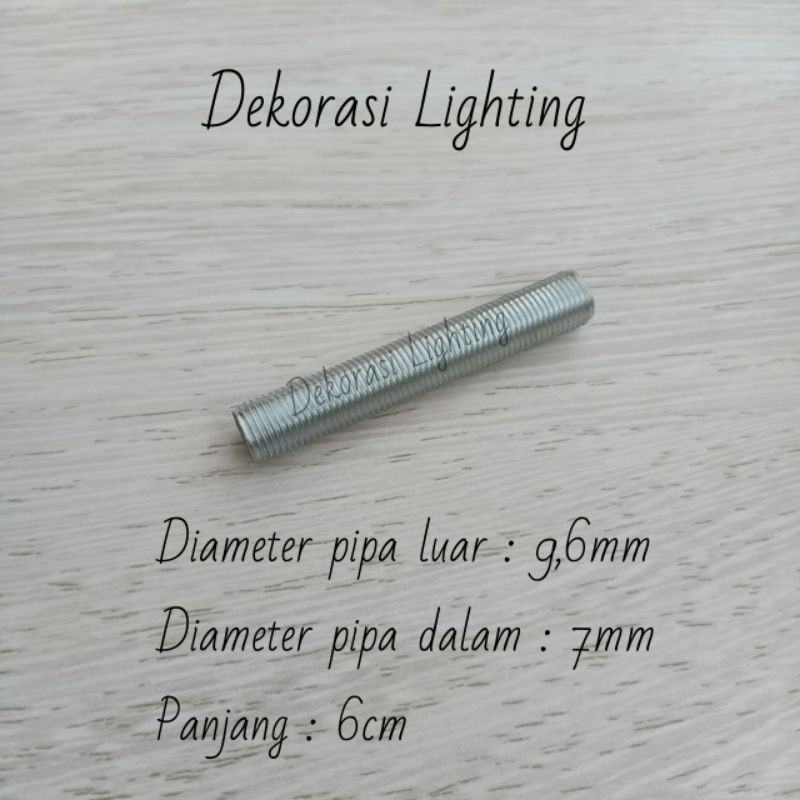 Besi drat as pipa 8mm panjang 6cm sparepart ( bisa custom) dekorasi