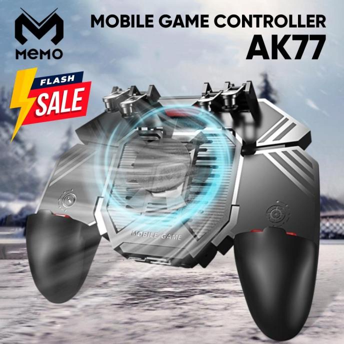 Gamepad Memo AK77 Mobile Game Controller Gamepad Joystick Cooler Fan