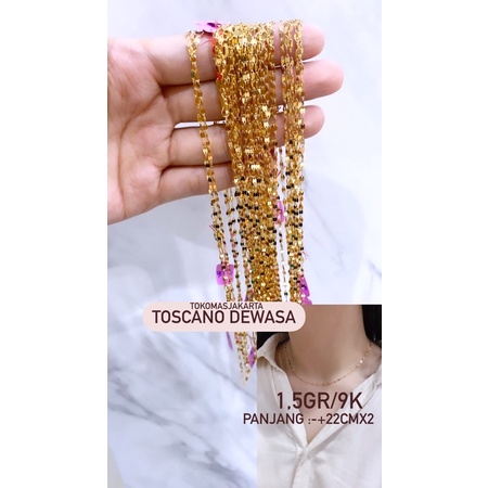 Kalung Toscano 9K ll 1,3 gram ll Dewasa