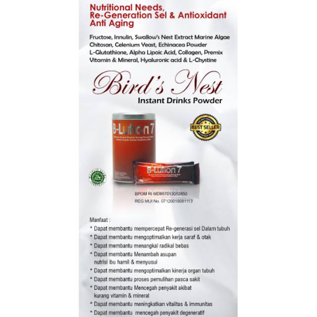

B-Lotion7 Minuman Extra Burung Wallet