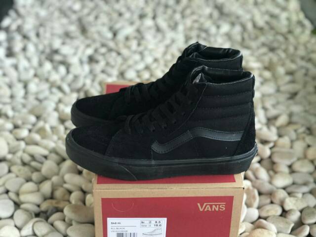 OBRAL VANS PREMIUM SK8 HIGH FULL BLACK WAFFLE DT