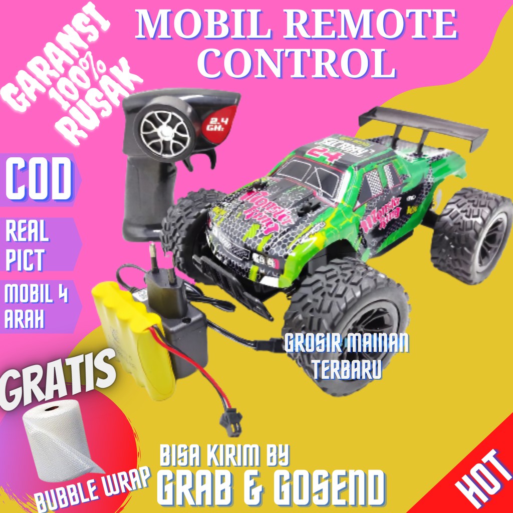 Mainan Mobil Remot Kontrol RC Sand Monster Anak Anak Import Edukasi Murah