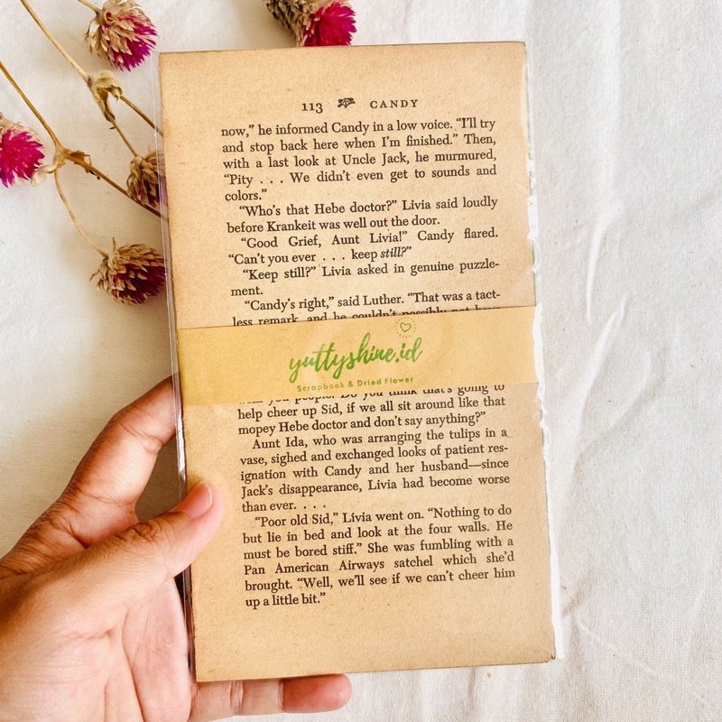 

10 lembar Kertas Novel Vintage / kertas old book dekorasi Scrapbook Journal
