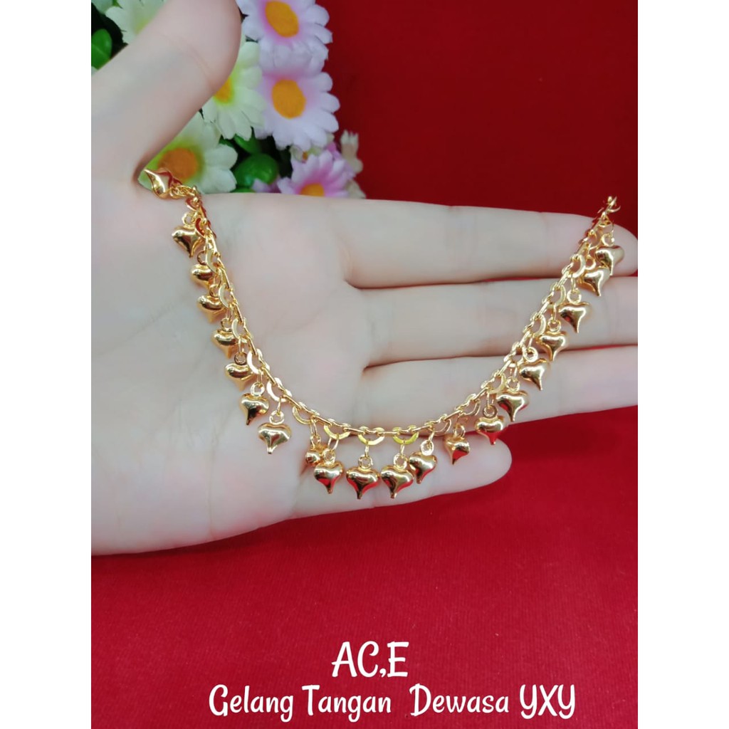 GELANG TANGAN JURAI LOVE KERINCING LAPIS MAS 24K