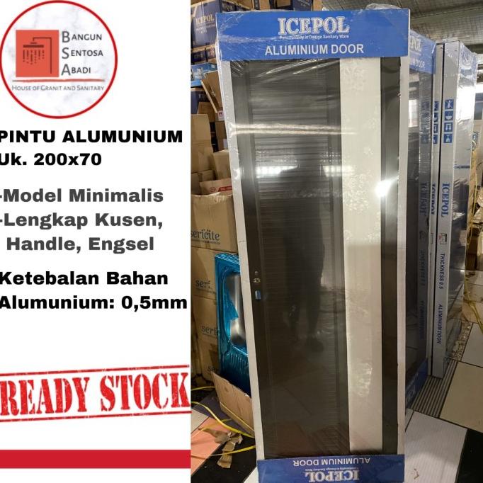 ```````] PINTU KAMAR MANDI MINIMALIS ALUMUNIUM + HANDLE PINTU LENGKAP PASANG