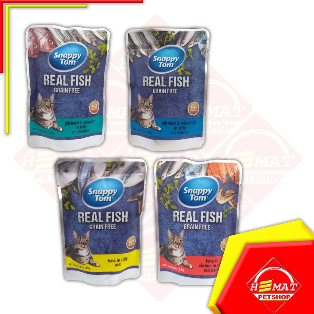 Makanan Kucing Basah Adult Snappy Tom 85 Gram - Pouch Sachet Wet Food