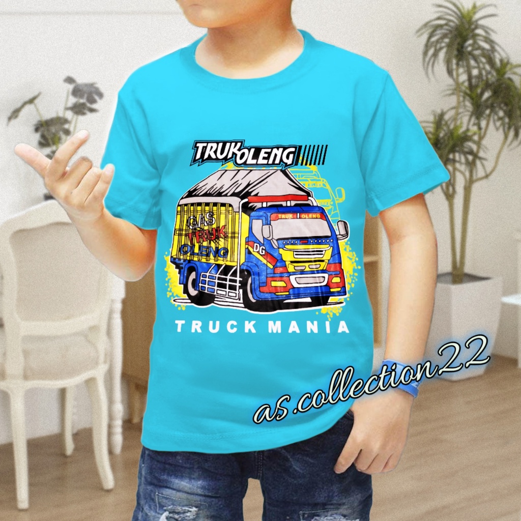 BAJU KAOS ANAK LAKI MOTIF TRUK OLENG//USIA 1-12 TAHUN