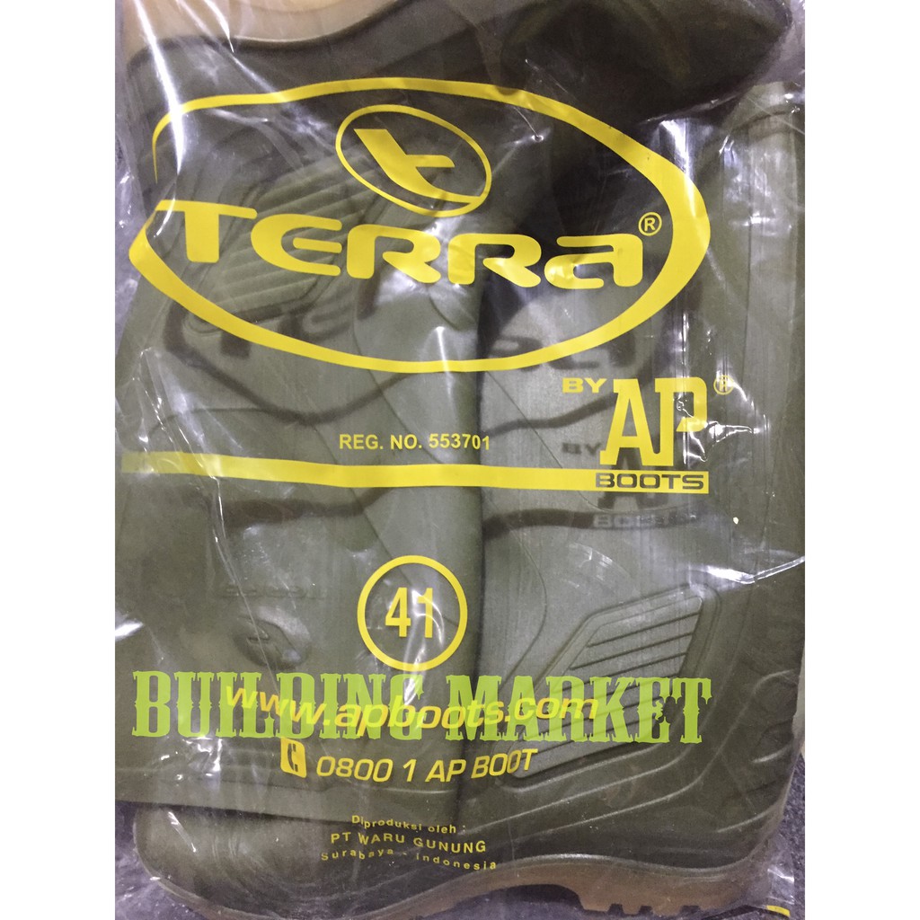 Sepatu boot AP Terra AP Boots Karet Hijau Tua Tinggi Panjang