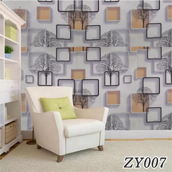 Wallpaper Dinding 3D - Stiker Dinding Kamar Wallstiker Aesthetic ZY Ukuran 45Cm X 10M-ZY007