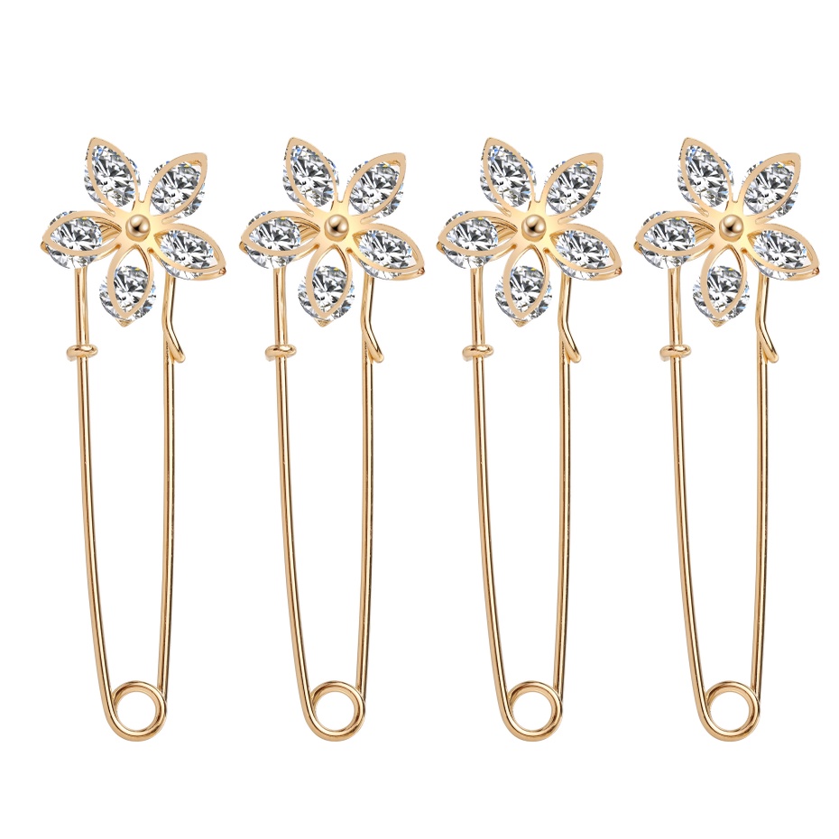 Pin Bros Bentuk Bunga Ikatan Simpul Mutiara 17km Untuk Aksesoris Perhiasan Pakaian-13