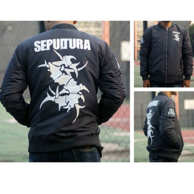 Jaket bomber sepultura jaket band jaket pilot anti air dan angin