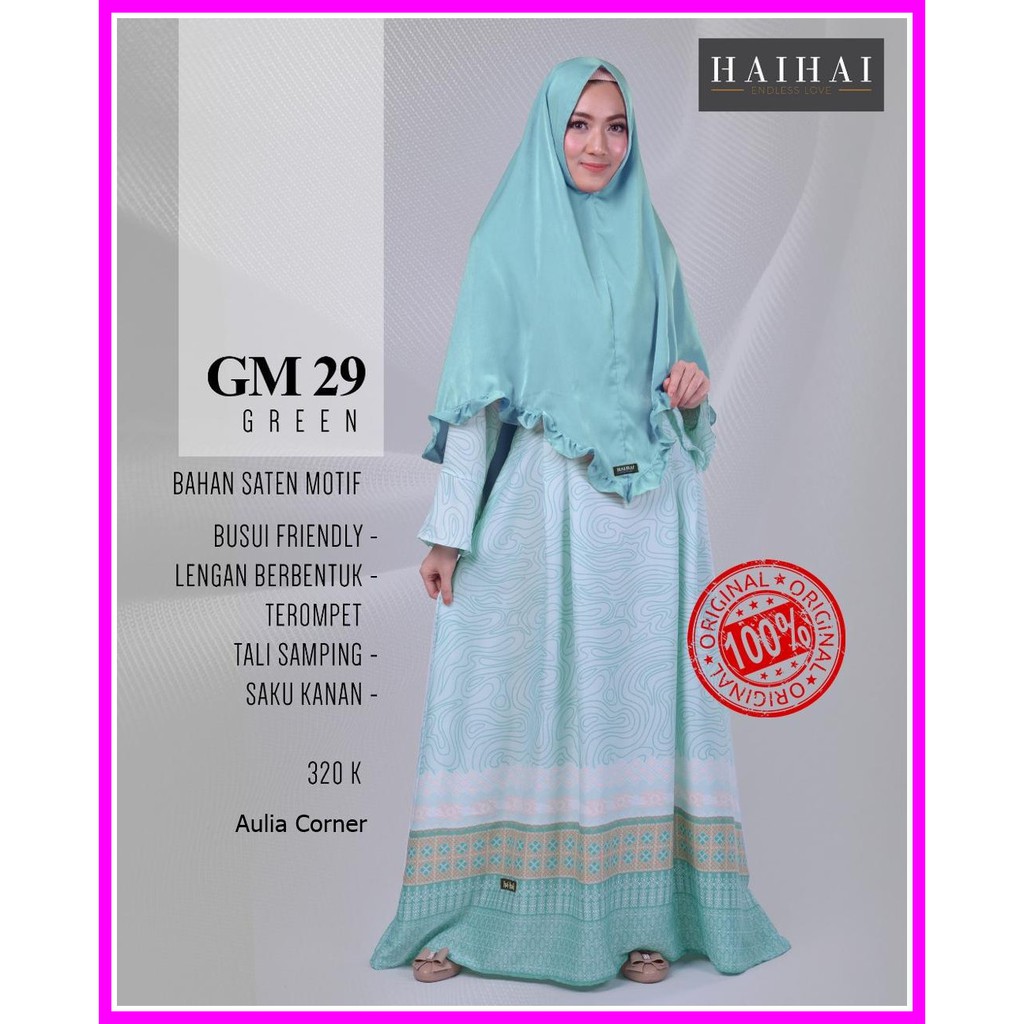 PROMO TERMURAH Baju Pesta Muslim HaiHai GM 29 Hijau