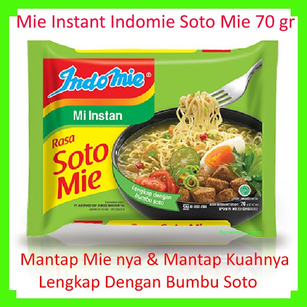 

INDOMIE MI INSTANT SOTO MIE 70 GRAM