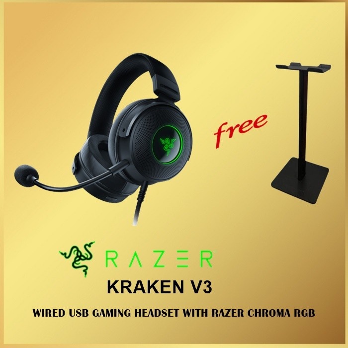 Razer Kraken V3 - Wired USB Gaming Headset with Razer Chroma RGB