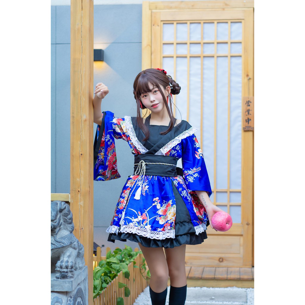 CC-20 black sailor yukata kimono lolita waloli cosplay costume kostum