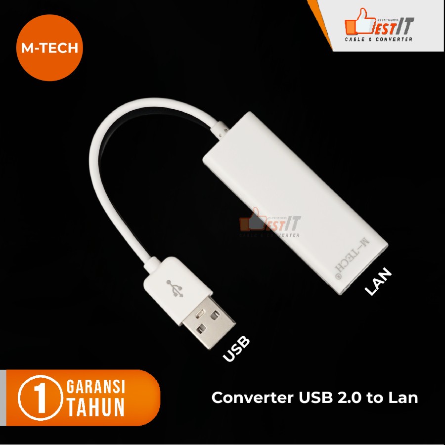 USB LAN Cable CARD ADAPTER / USB 2.0 to Ethernet Adapter RJ45 M-Tech