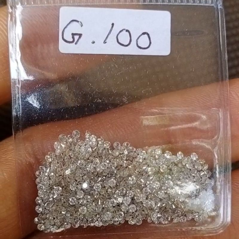 Natural berlian putih eropa tabur 0,01 ct  (gugur 100) - Berlian / intan asli original