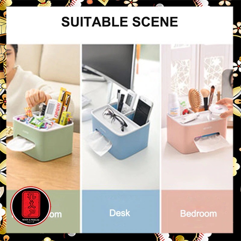 ECOCO Storage Box Kotak Penyimpanan Office Desk Case Organizer - E1602 - Gray