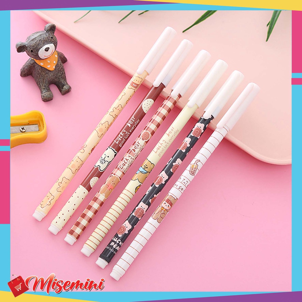 

Ⓜ️Ⓜ️️Pulpen Gel Motif Cute Bear Pulpen Korea Pelajar Dan Kantor Pena Beruang Lucu Import