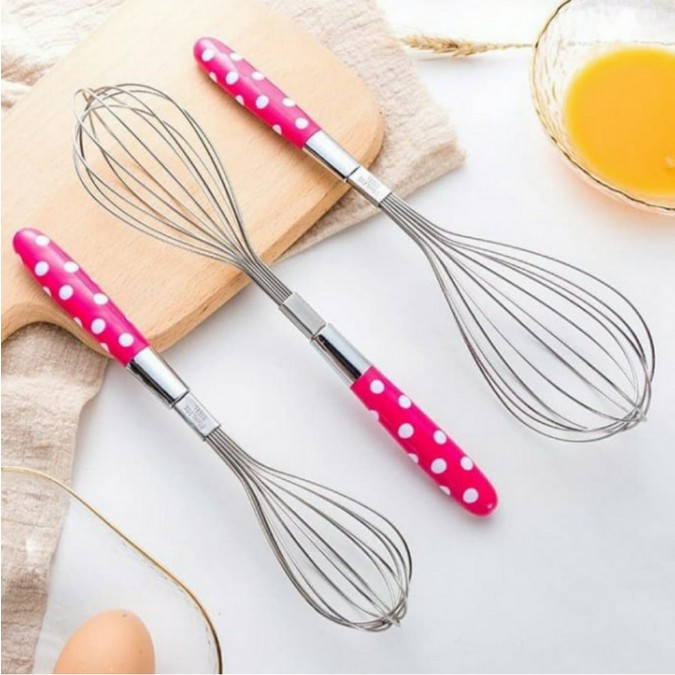 KOCOKAN TELUR PENGOCOK TELUR WISK ADONAN WARNA POLKADOT