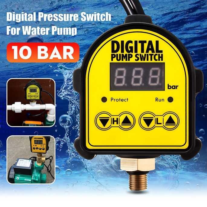 Pengatur Pompa Air Digital Automatic Pump Switch Pressure 220V - YRK-01 - Yellow