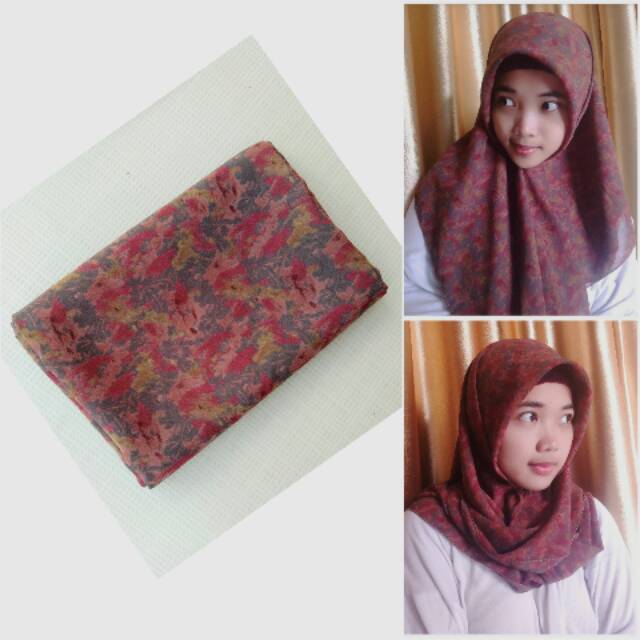 Hijab Segiempat Chiffon Silk