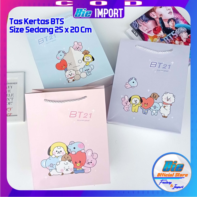 Tas Kertas BTS Korea Impor Best Seller Size Besar