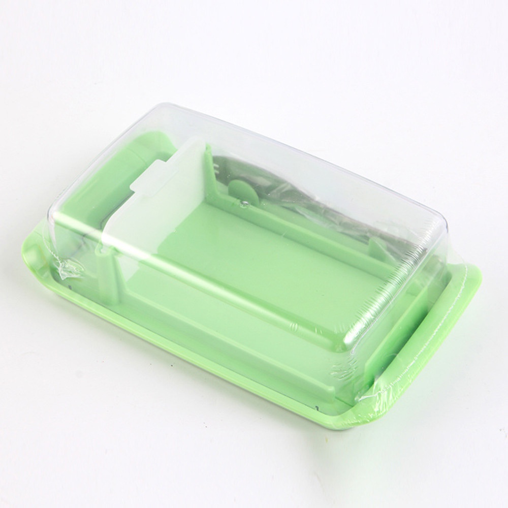 【COD Tangding】Kitchen Portable Butter Box Household Transparent Butter Cheese Case Sandwich Lunch Cheese Cutting Food Container