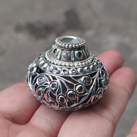 Mendak selut keris Bahan full perak Mata batu inten -GA16