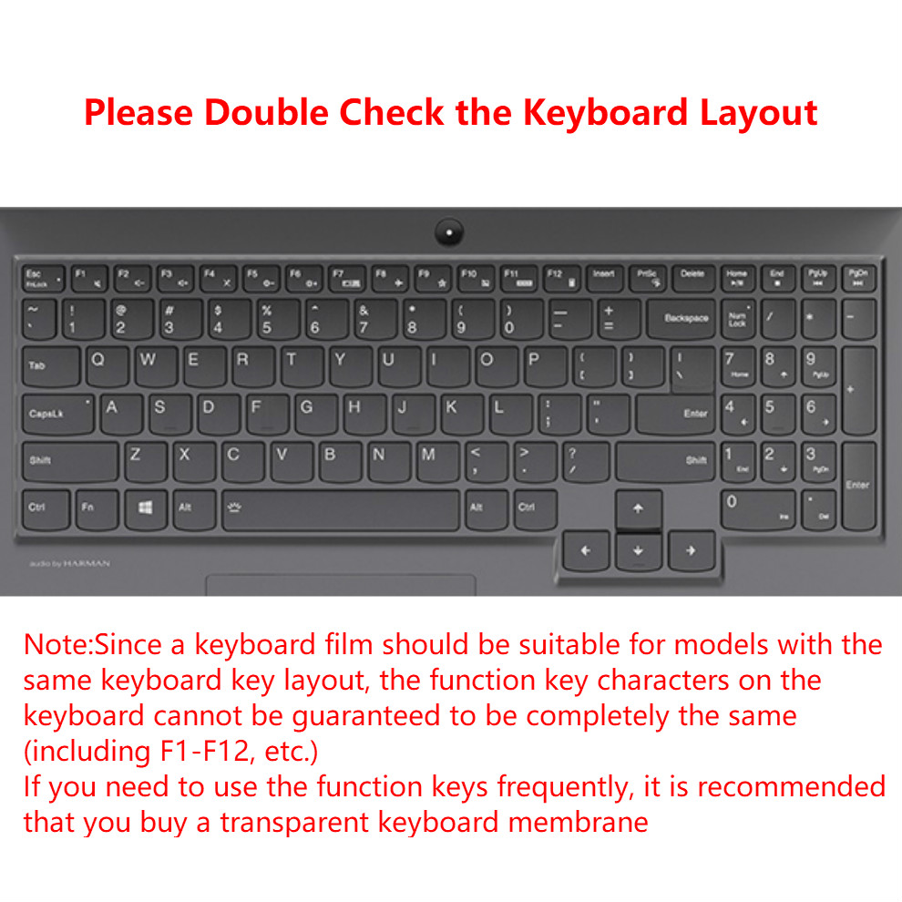 For 15.6 Inch Lenovo Legion R7000 Y7000 Y7000P Soft Ultra-thin Silicone Laptop Keyboard Cover Protector