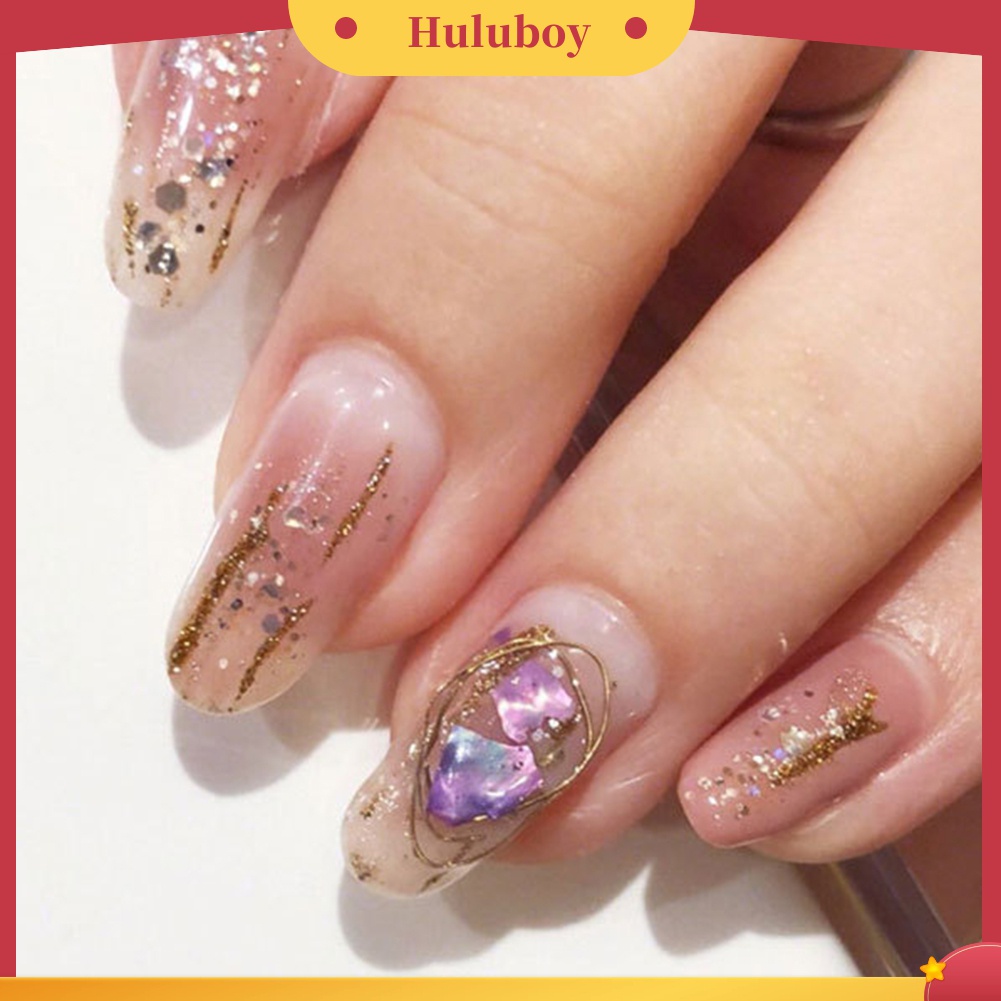 Huluboy Huluboy♡ 12pcs / Set Sequin Bentuk Kerang Untuk Dekorasi Manicure