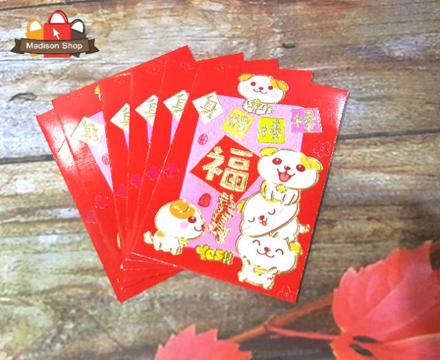 3751 ANGPAO 2018 TAHUN BARU ANJING DEKORASI IMLEK MURAH ANGPAO GROSIR BAGUS MERAH AKSESORIES IMLEK