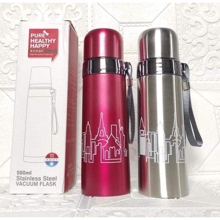 [BISA COD] Thermos Travel Stainless Travel Thermos Vacuum Cup Vacuum CUP Thermos Bottle 500ml