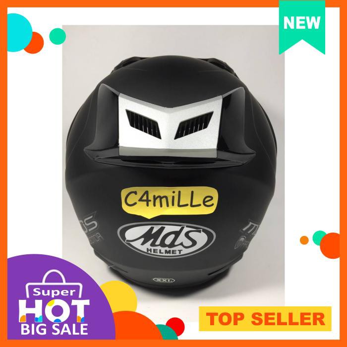 Helm Mds Protector Solid Hitam Doff Black Dop Half Face
