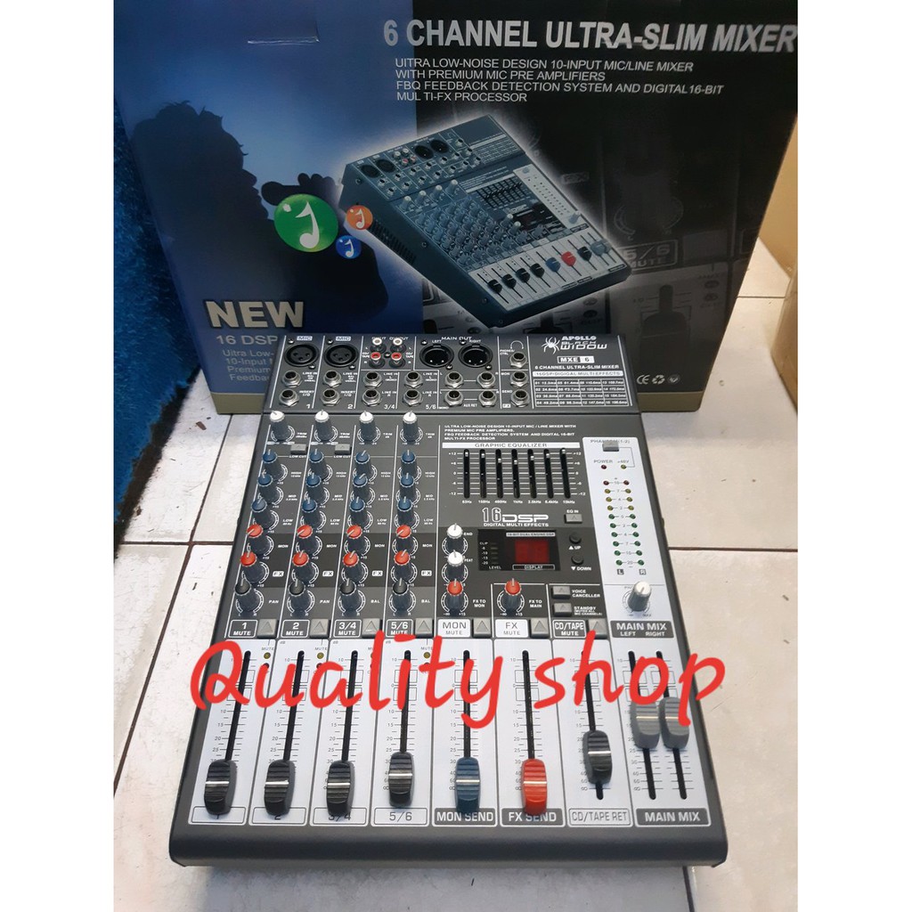 Mixer 6 Channel Apollo Black widow Effect Vocal 16 Dsp Original