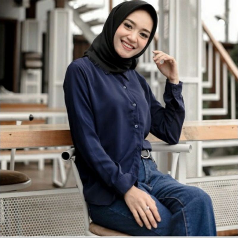 BASIC SHIRT / KEMEJA POLOS WANITA