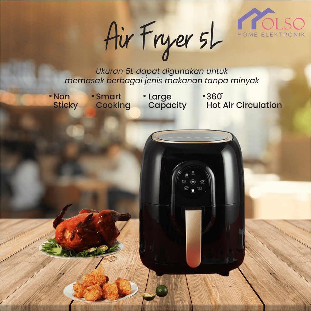 AIR FRYER 5L PANCI MESIN PENGGORENGAN TANPA MINYAK