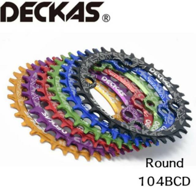 Chainring Deckas BCD 104 Narrow Wide 30T/ 32T/34T/36T/38TCNC