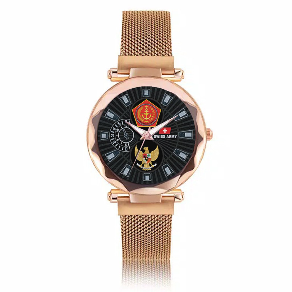 Jam Tangan Wanita Custom - TNI-GARUDA Free Box &amp; Batre Cadangan