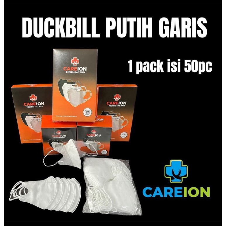 masker duckbill garis mirip sensi