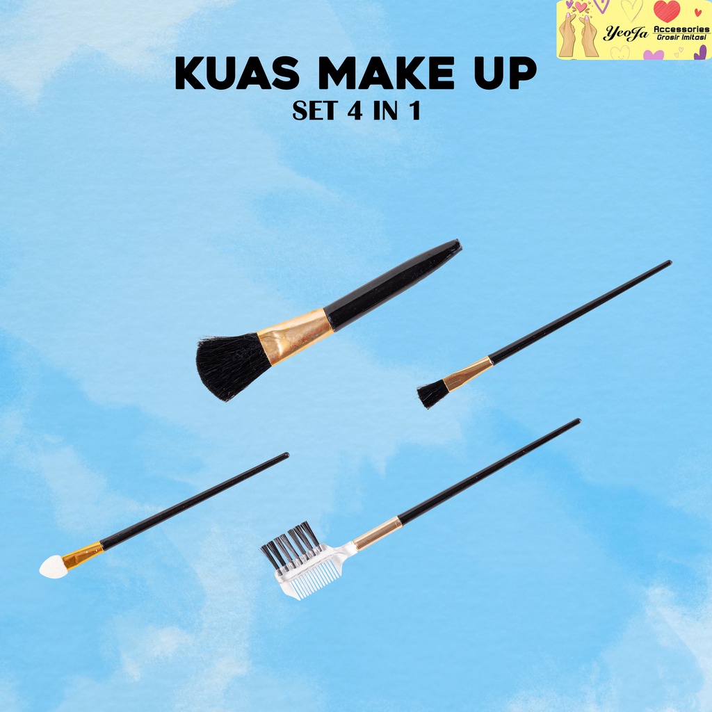 Kuas Makeup 1Set isi 4 (2warna) ( A23 )