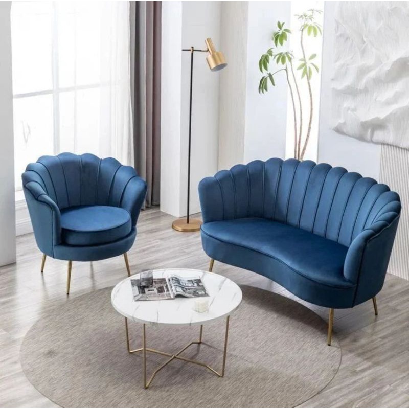 set sofa tamu meja minimalis sofa ruang tamu kerang